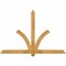 Ekena Millwork Redmond Rough Sawn Timber Gable Bracket, Western Red Cedar, 72"W x 48"H x 2"D x 4"F, 16/12 Pitch GBW072X48X0204RED00RWR - alternate 1
